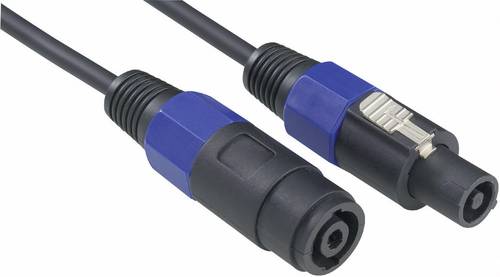 Paccs Speakon Verlängerungskabel [1x Speakon-Stecker - 1x Speakon-Buchse] 2 x 1.5mm² 10.00m Schwar