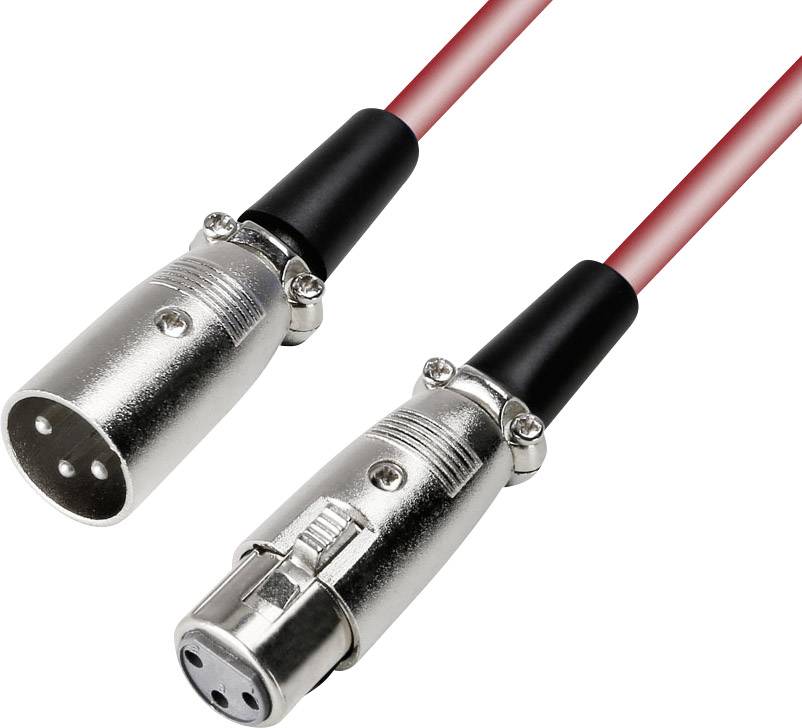 Paccs XLR Verbindungskabel [1x XLR-Buchse - 1x XLR-Stecker] 4.00m Rot