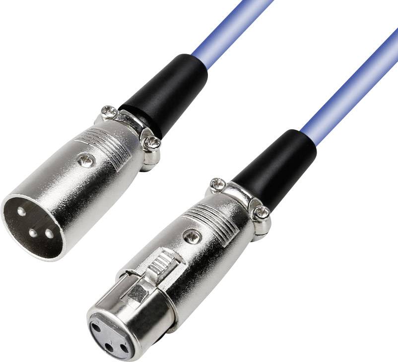 Paccs XLR Verbindungskabel [1x XLR-Buchse - 1x XLR-Stecker] 4.00m Blau