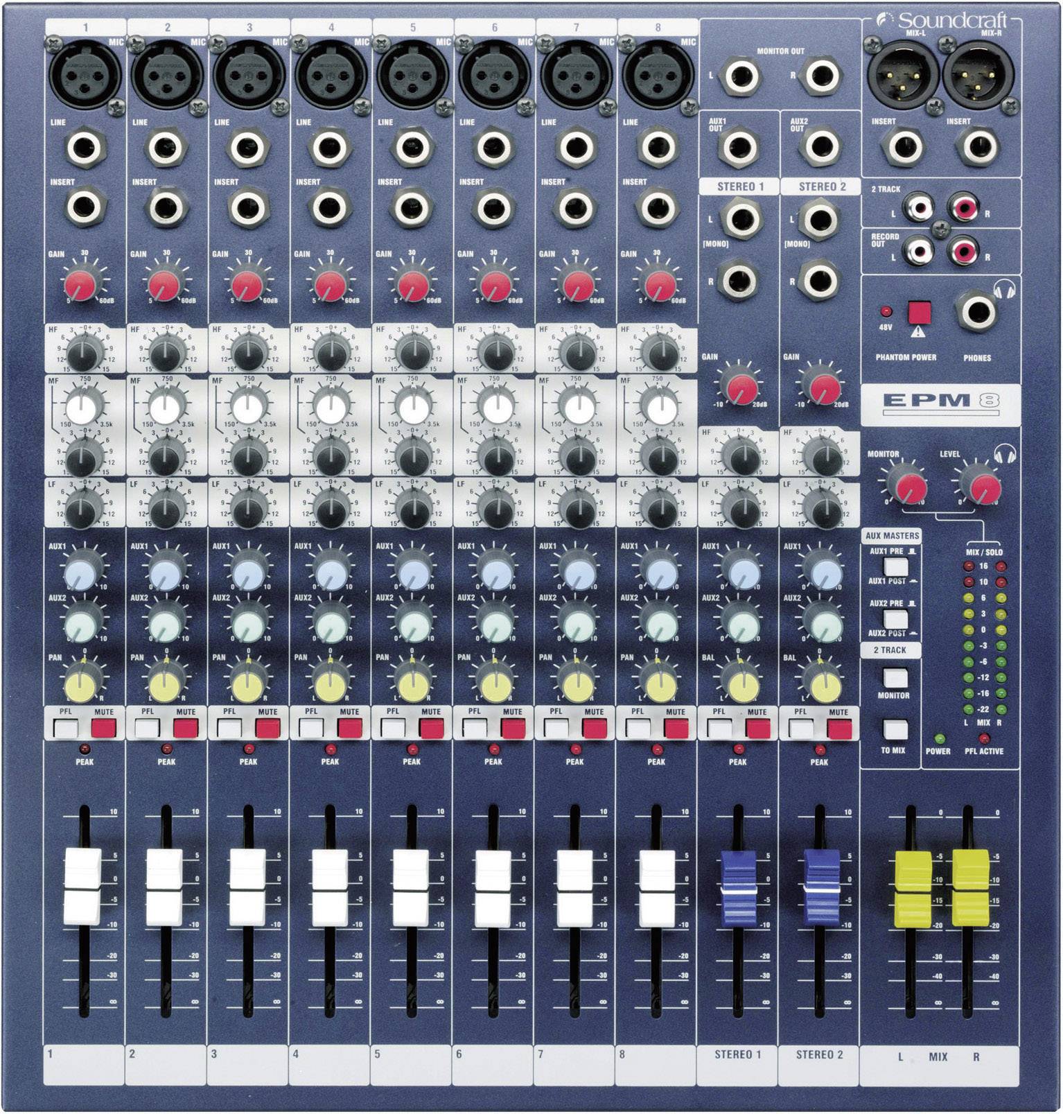 SoundCraft EPM8 Konsolen-Mischpult Anzahl Kanäle:8