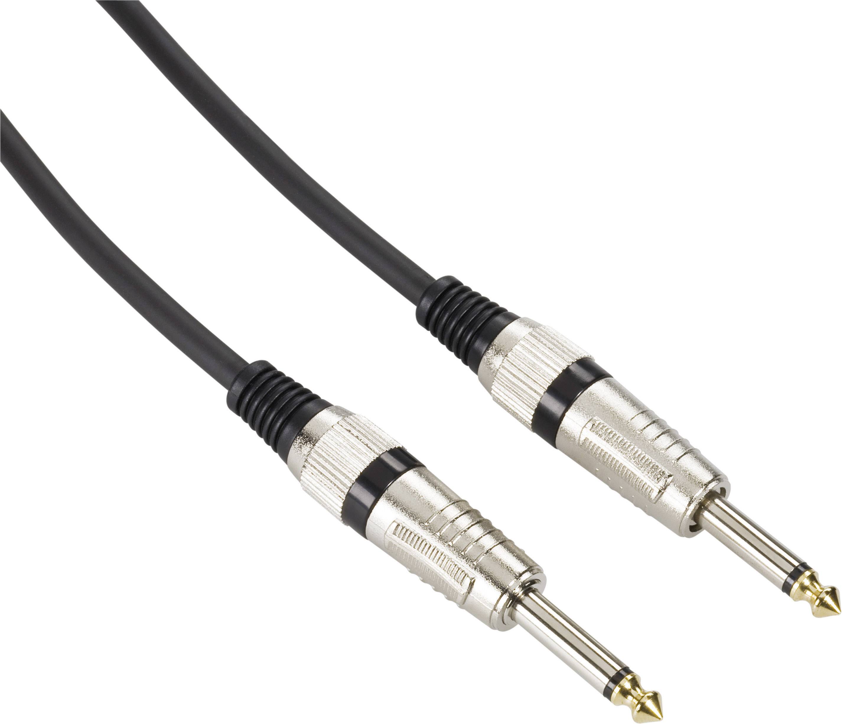Paccs HIC15BK060SD Instrumenten Kabel [1x Klinkenstecker 6.35 mm - 1x Klinkenstecker 6.35 mm] 6.00 m Schwarz