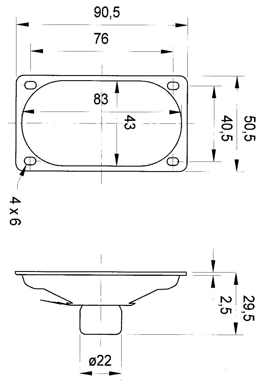 Visaton SC 5.9 ND - 4 Ohm 3.5 Zoll 9 cm Breitbänder 3 W 4 Ω Schwarz Magnetisch abgeschirmt, Oval