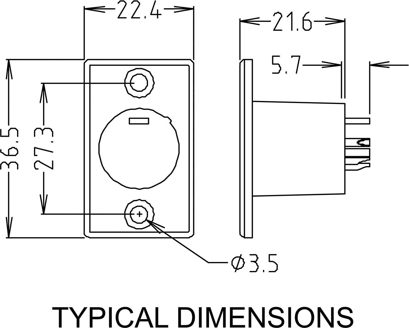 Paccs HST83EN XLR-Einbaubuchse