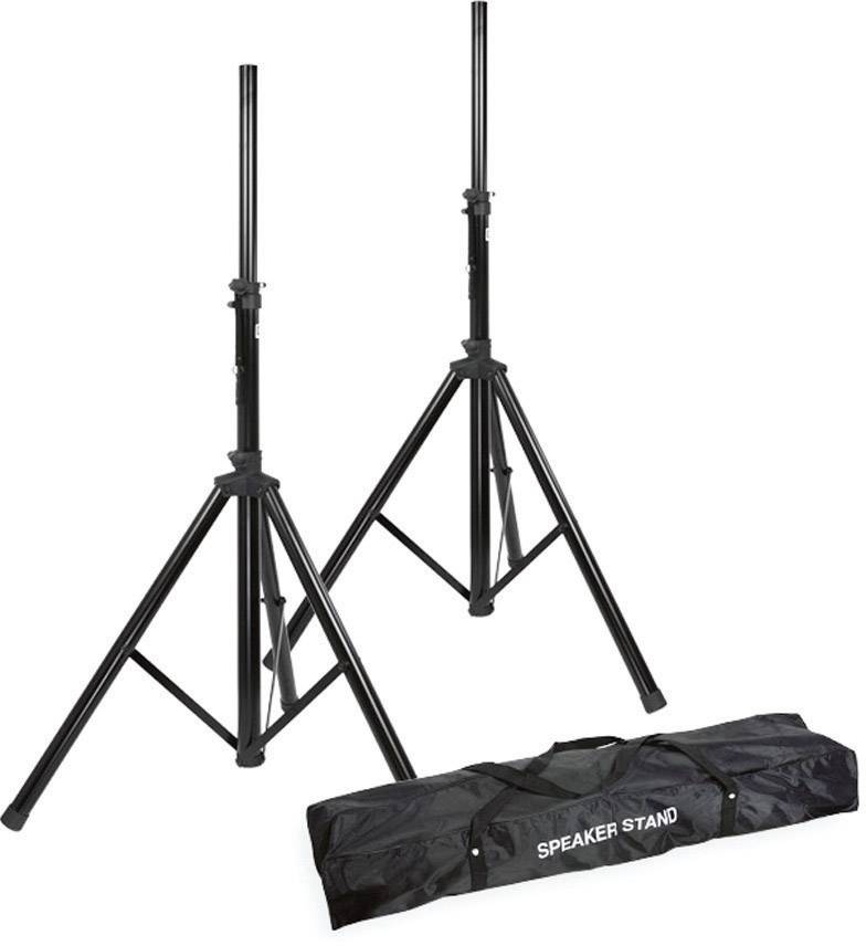 Adam Hall Alu Boxenständer 2er-Set inkl. Tasche PA-Lautsprecher Stativ Set Ausziehbar, Höhenverstellbar 1St.
