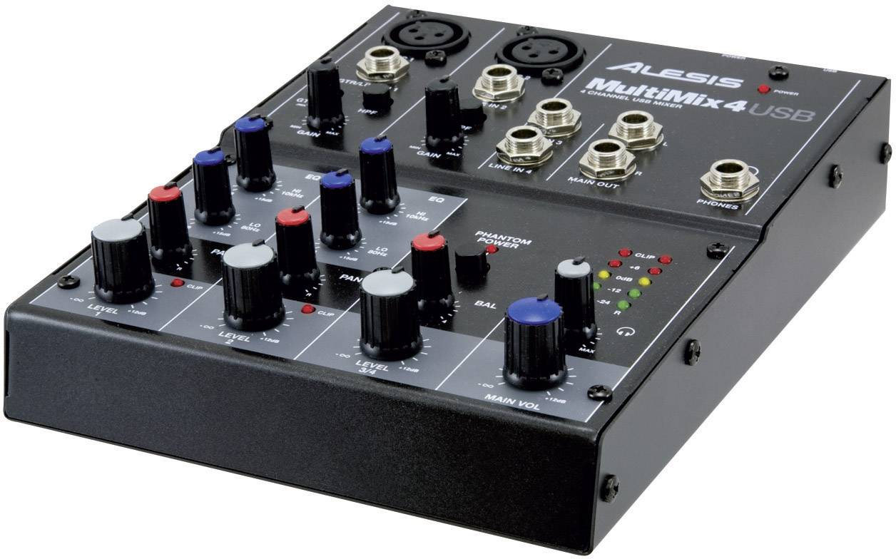 Alesis Multimix 4 USB Konsolen-Mischpult Anzahl Kanäle:4 USB-Anschluss