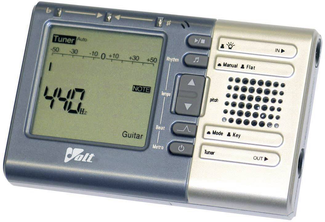Voggenreiter DTM-01 Gitarrenstimmgerät Silber-Blau