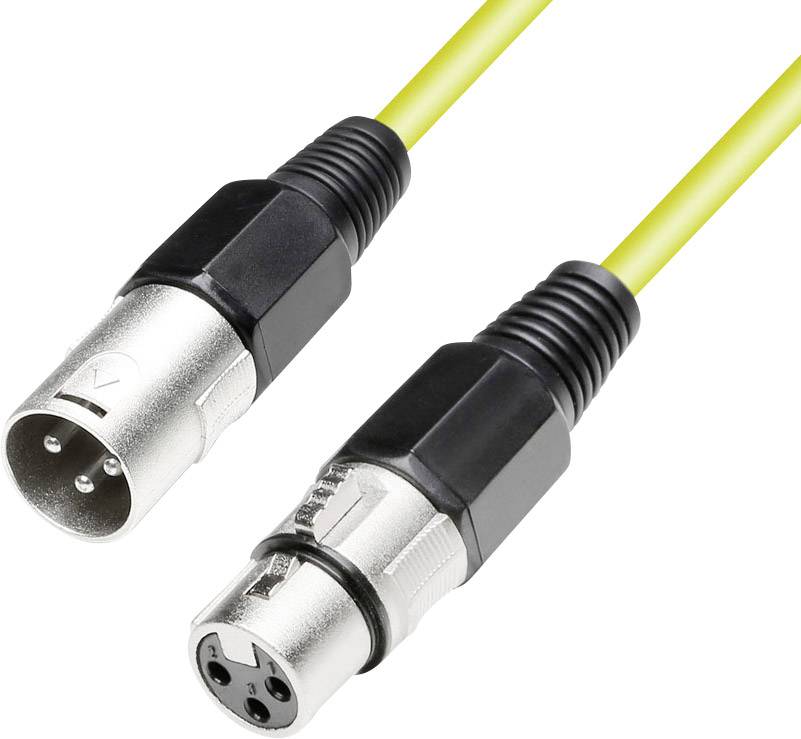 Paccs XLR Verbindungskabel [1x XLR-Buchse - 1x XLR-Stecker] 10.00m Gelb