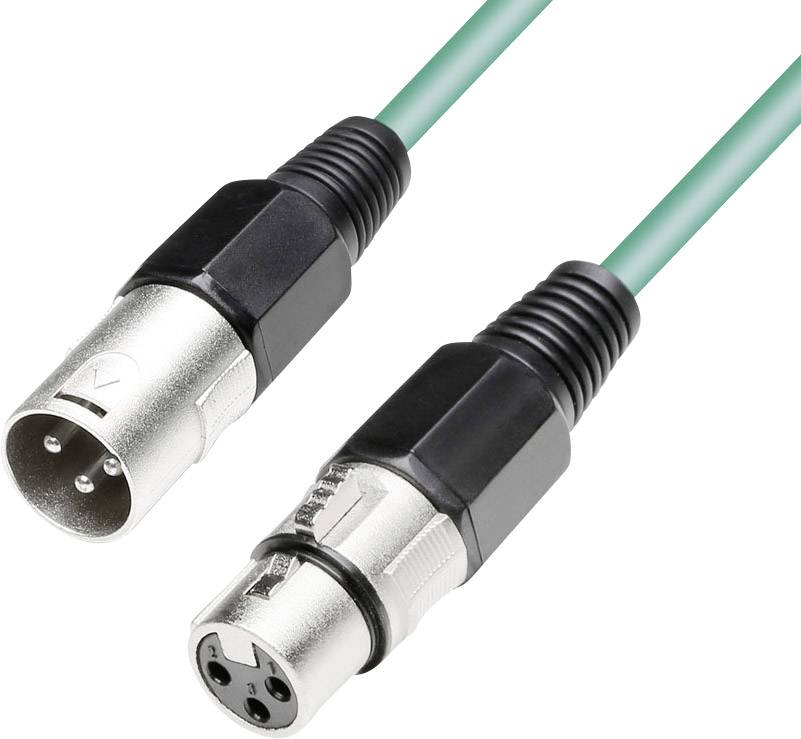 Paccs XLR Verbindungskabel [1x XLR-Buchse - 1x XLR-Stecker] 5m Grün