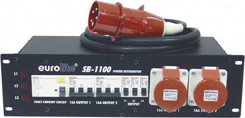 SB-1100 19 Zoll Stromverteiler 9fach 3 HE