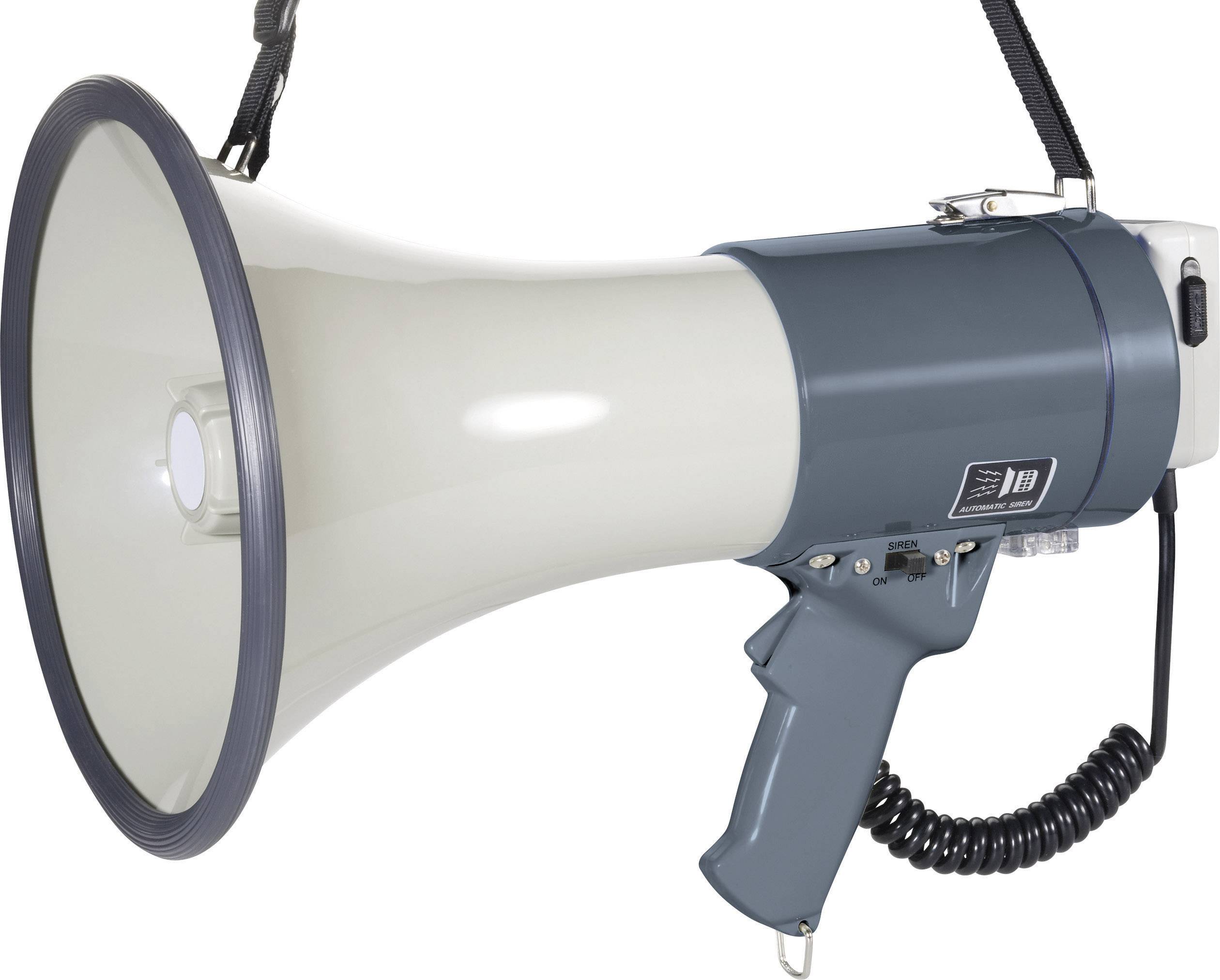 SpeaKa Professional ER-66S Megaphon mit Handmikrofon, mit Haltegurt, integrierte Sounds