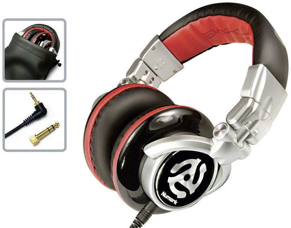 Numark Red Wave DJ On Ear Kopfhörer On Ear Faltbar Silber/Schwarz/Rot