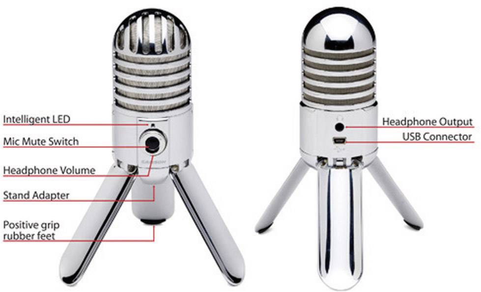 Samson Meteor Mic Silver USB-Studiomikrofon Übertragungsart (Details):Kabelgebunden inkl. Kabel USB Kabelgebunden