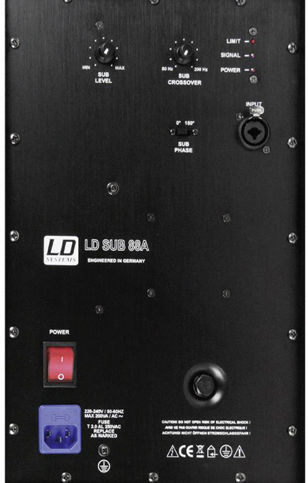 LD Systems SUB88A Aktiver PA Lautsprecher 20cm 8 Zoll 150W 1St.