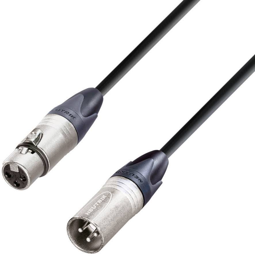 AH Cables KM1FMBLK XLR Verbindungskabel [1x XLR-Buchse - 1x XLR-Stecker] 1.00 m Schwarz