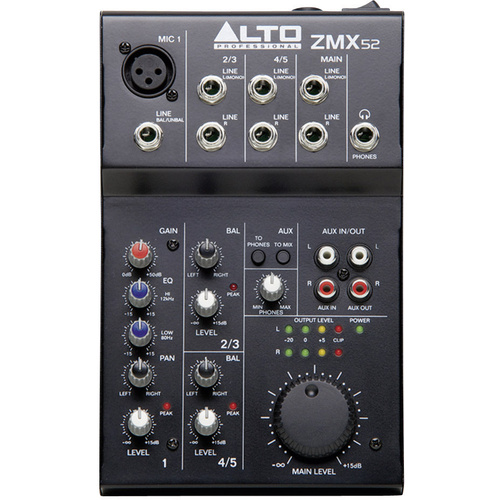 ALTO ZMX52 Konsolen-Mischpult Anzahl Kanäle:3