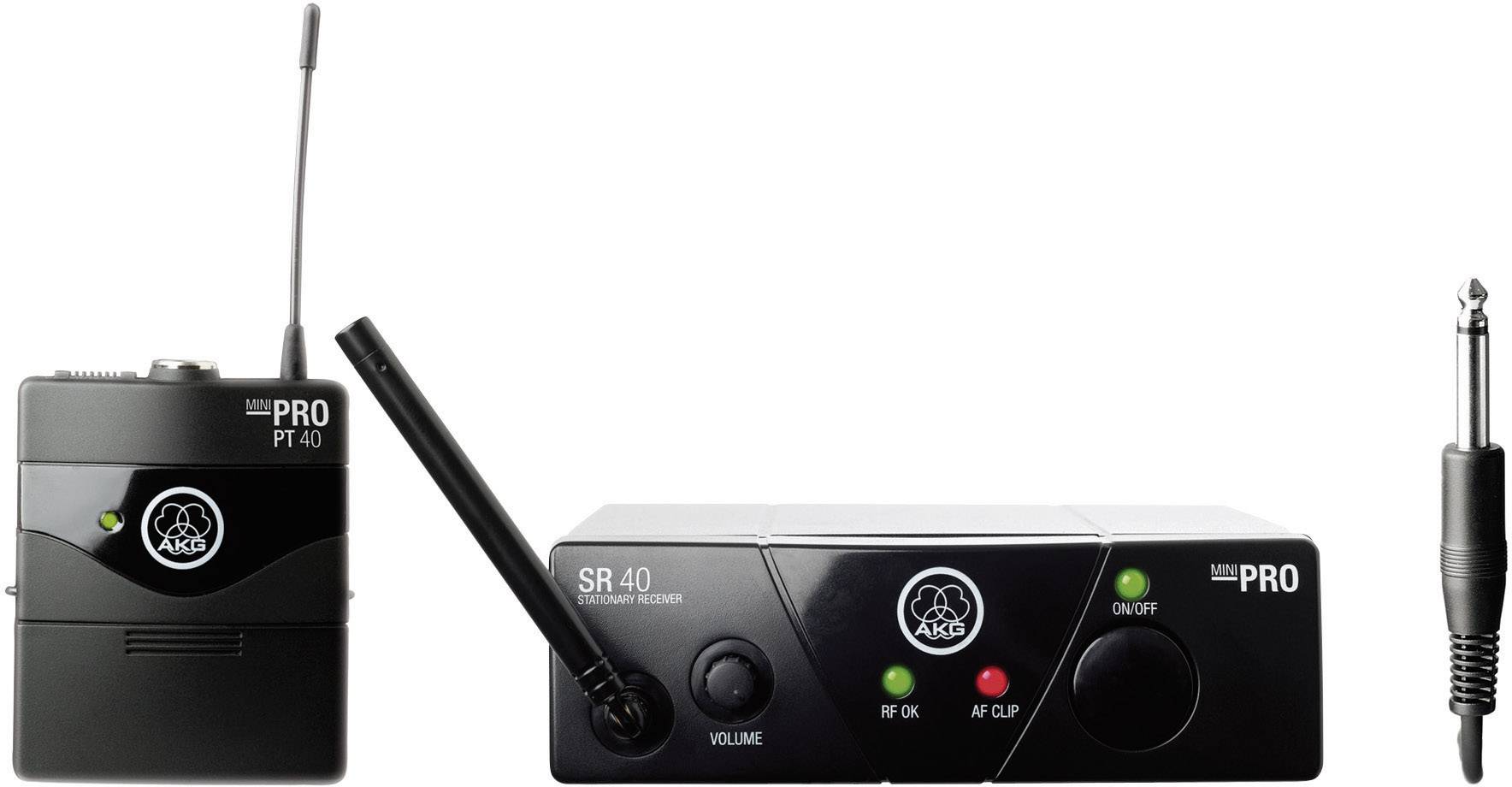 AKG WMS40 Mini ISM 2 Gitarren-Funksystem Übertragungsart (Details):Funk inkl. Kabel Funk