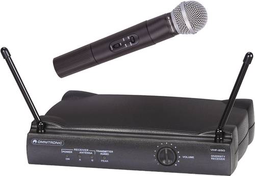 Omnitronic VHF-250 Funkmikrofon-Set Übertragungsart:Funk