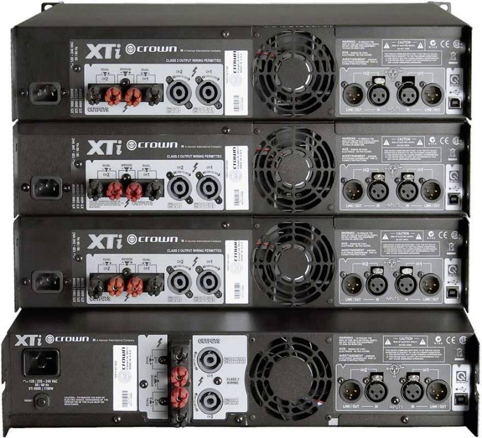 Crown XTi 4002 PA Verstärker RMS Leistung je Kanal an 4 Ohm: 1200W