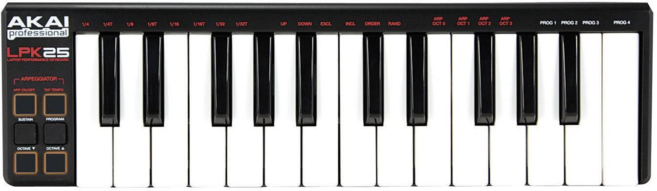AKAI Professional LPK25 MIDI-Keyboard Schwarz