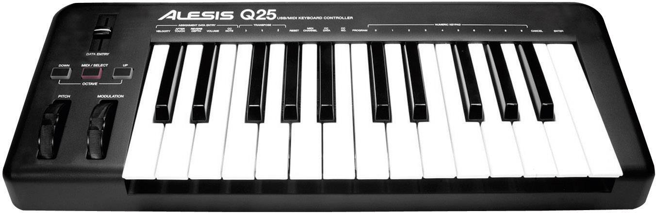 Alesis Q25 MIDI-Keyboard Schwarz