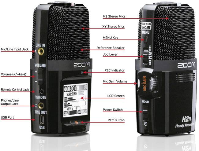 Zoom H2n Bundle APH-2n Mobiler Audio-Recorder Schwarz