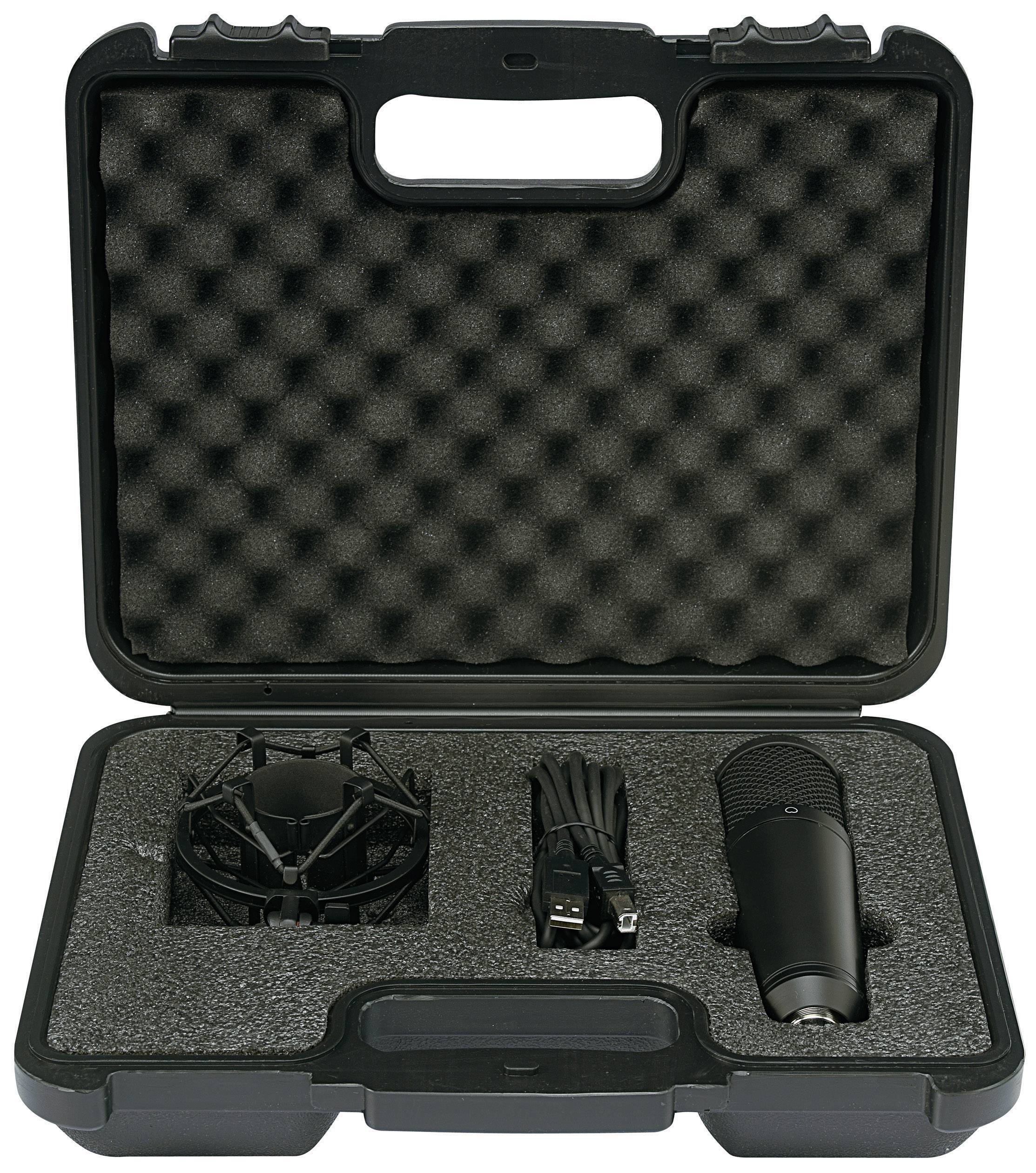 Renkforce CU-4 USB-Studiomikrofon Übertragungsart (Details):Kabelgebunden inkl. Kabel, inkl. Koffer, inkl Spinne USB Kabelgebunden