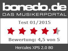 Hercules XPS 2.0 80 Aktiver Monitor-Lautsprecher 10cm 4 Zoll 40W 1 Paar