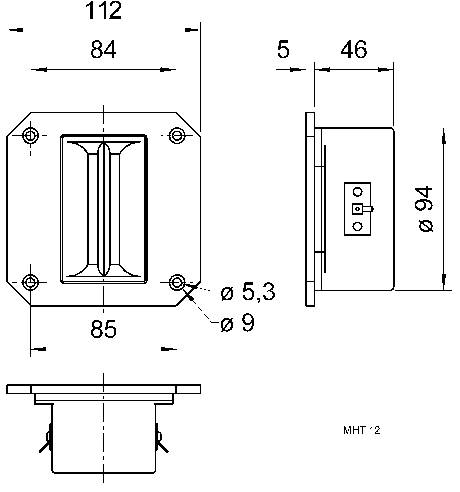 Visaton MHT 12 - 8 Ohm Hochton-Bändchen 150W 8Ω