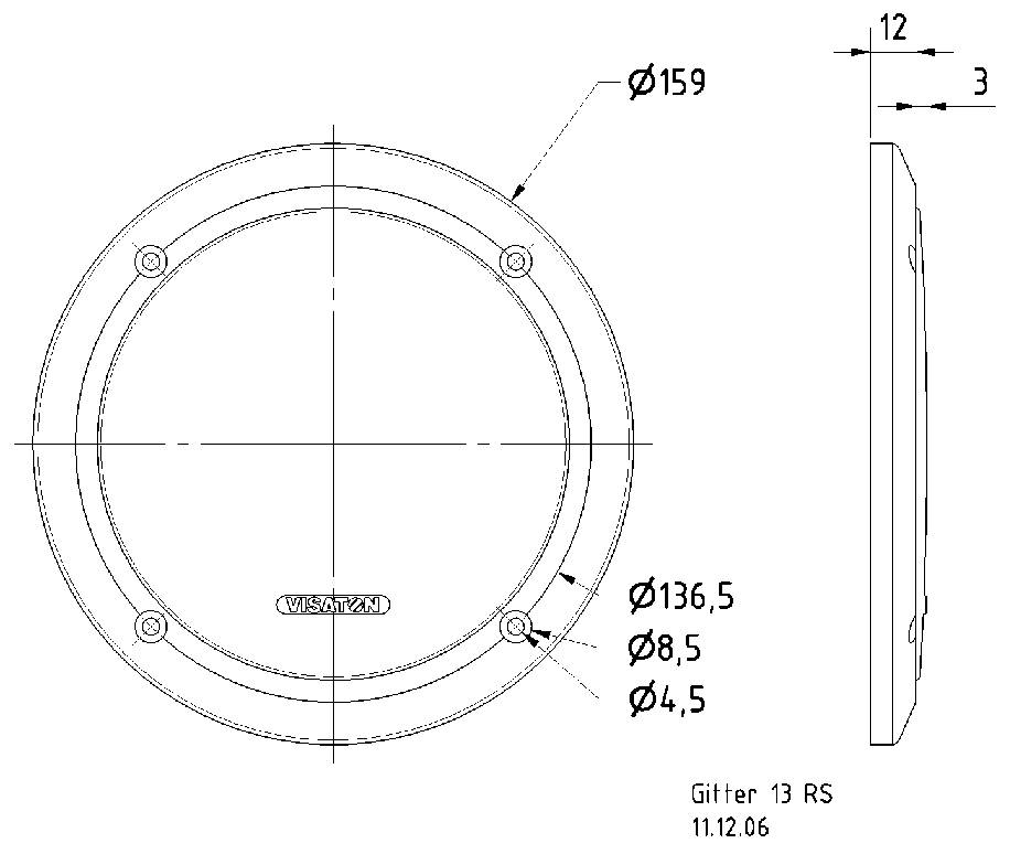 Visaton 13 RS Lautsprecher Schutzgitter