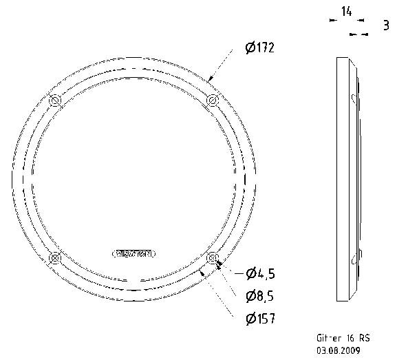 Visaton 16 RS Lautsprecher Schutzgitter
