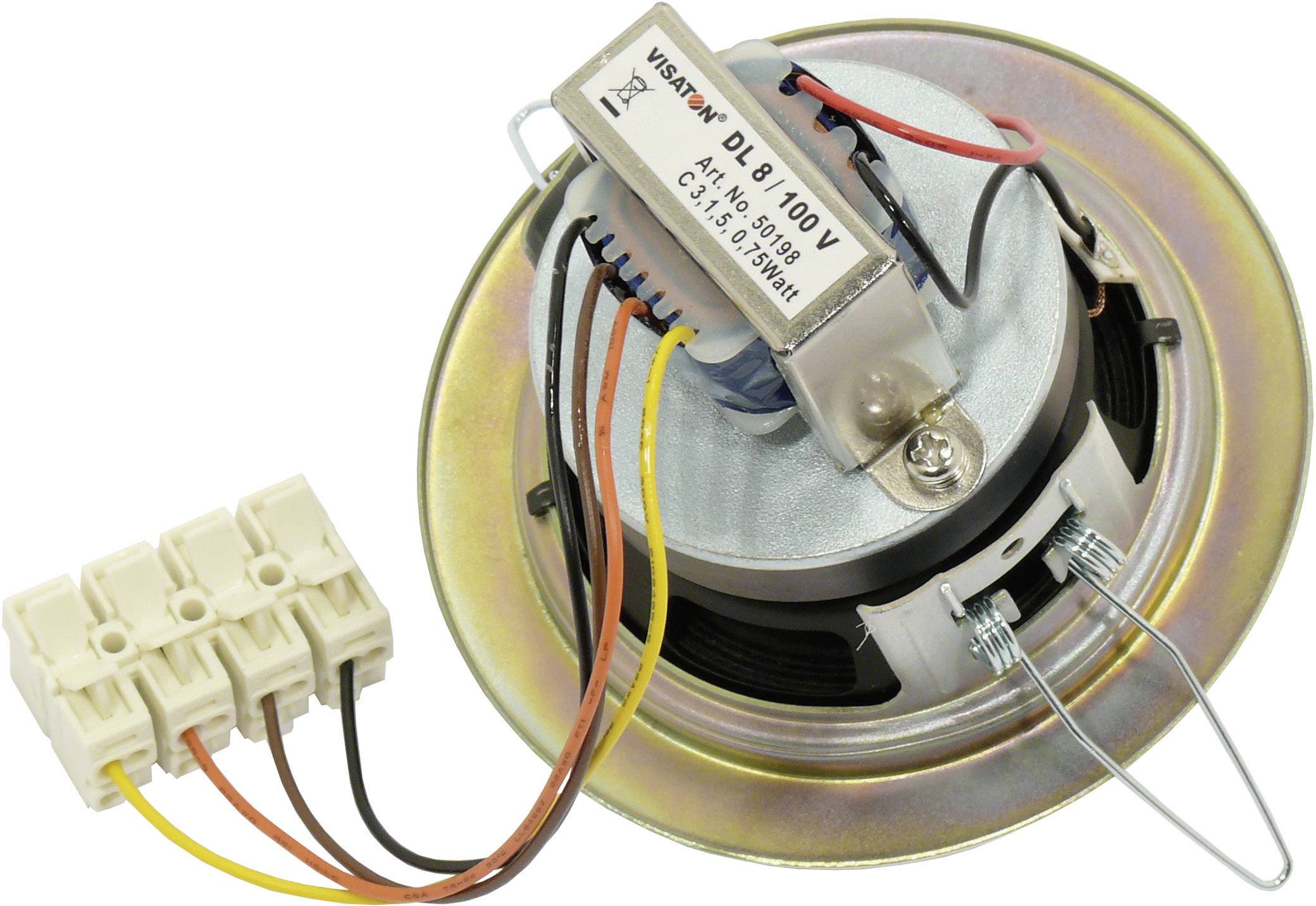 Visaton DL 8 - 100V Deckenlautsprecher 3W 100V Weiß 1St.