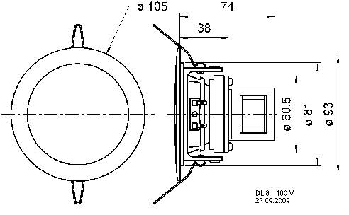 Visaton DL 8 - 100V Deckenlautsprecher 3W 100V Weiß 1St.