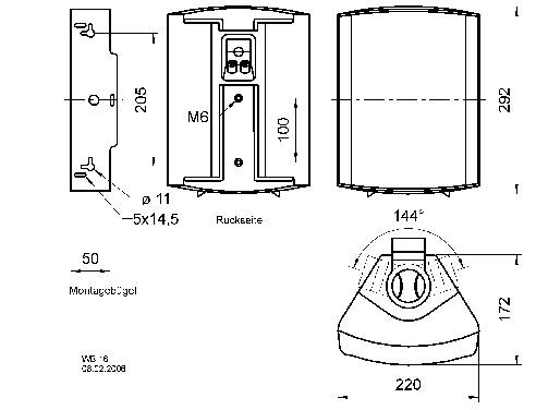 Visaton WB 16 - 100 V/8 Ohm Wandlautsprecher 60W Weiß 1St.