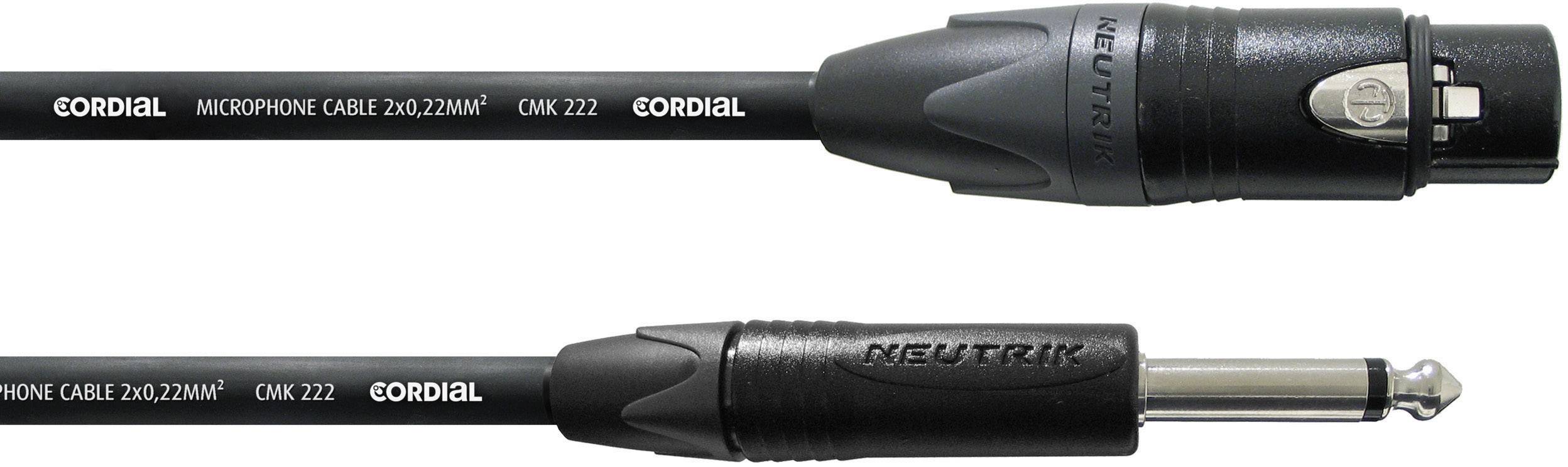 Cordial CPM 5 FP XLR Adapterkabel [1x XLR-Buchse - 1x Klinkenstecker 6.35 mm] 5.00m Schwarz