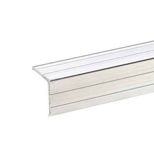Aluminiumprofil mit L-Form, silberfarben, dient zur Verkleidung von Kanten oder als Abschlusskante an Platten.