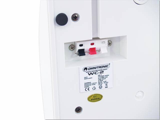 Omnitronic WC-2 ELA-Wandlautsprecher 3 W Weiß 1 St.