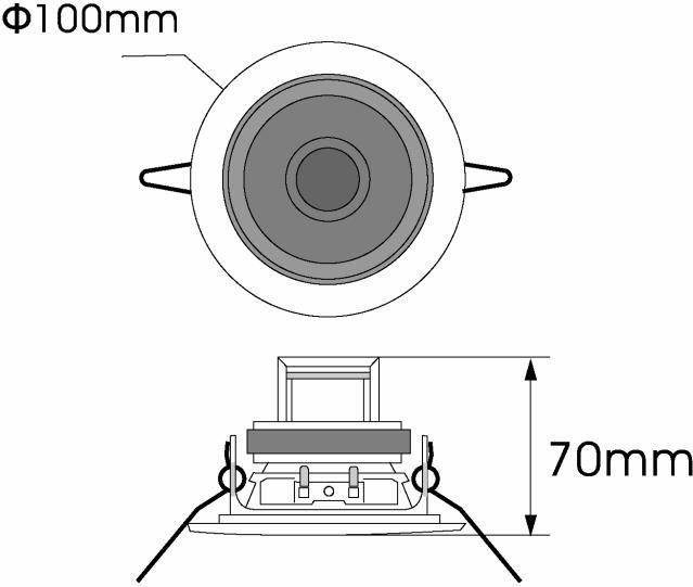 Omnitronic CS-2.5C Einbaulautsprecher 6W 100V Silber 1St.