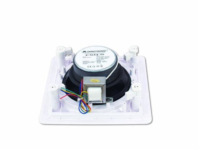 Omnitronic CSQ-5 Einbaulautsprecher 30 W 100 V Weiß 1 St.