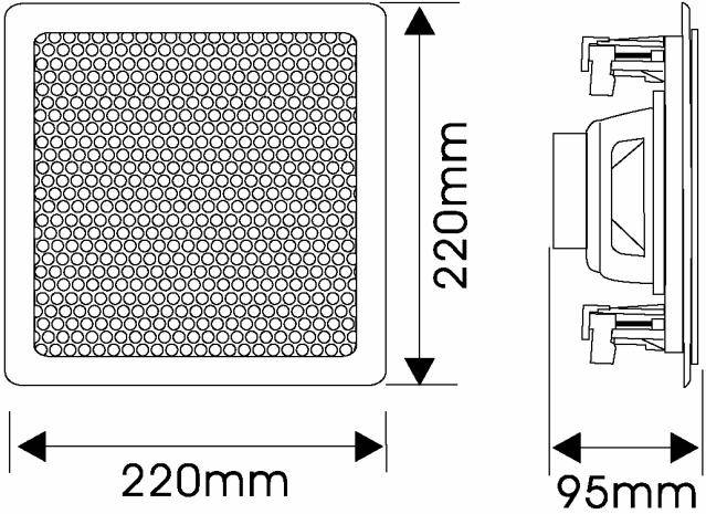 Omnitronic CSQ-5 Einbaulautsprecher 30W 100V Weiß 1St.