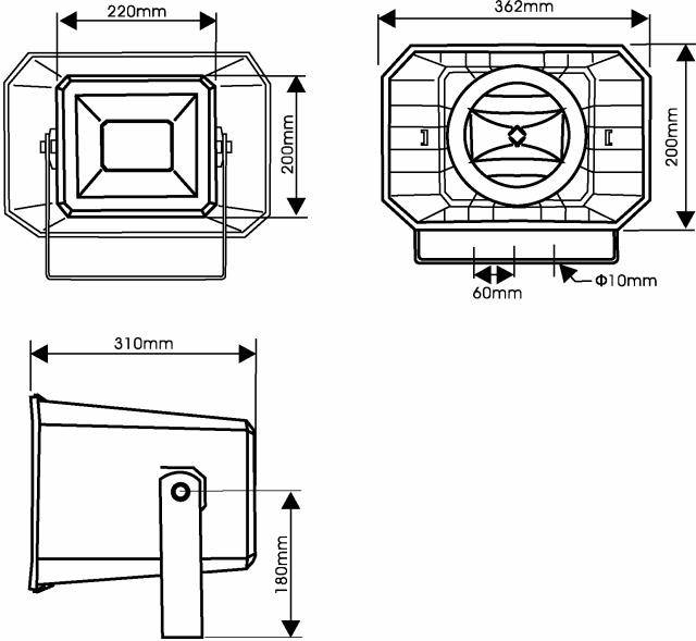 Omnitronic HS-60 ELA-Druckkammerlautsprecher 50W Weiß 1St.