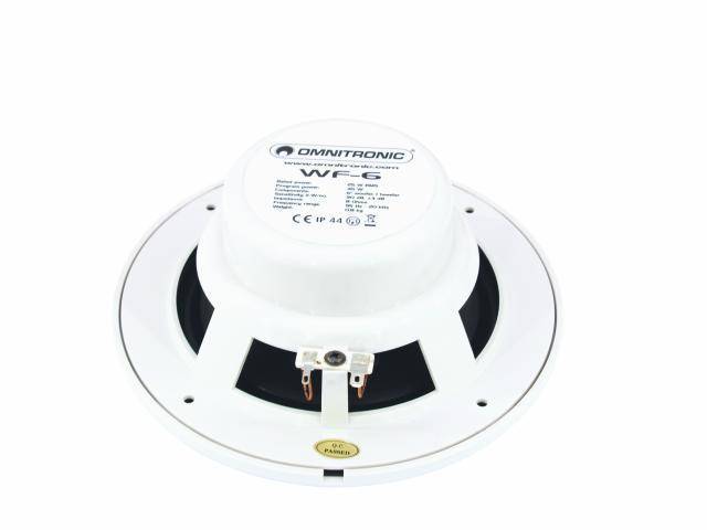 Omnitronic WF-6 Einbaulautsprecher 45W 8Ω Weiß 1St.