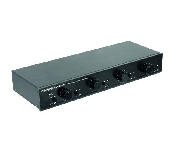 Omnitronic ELA 2/4S ELA-Lautstärkeregler Schwarz