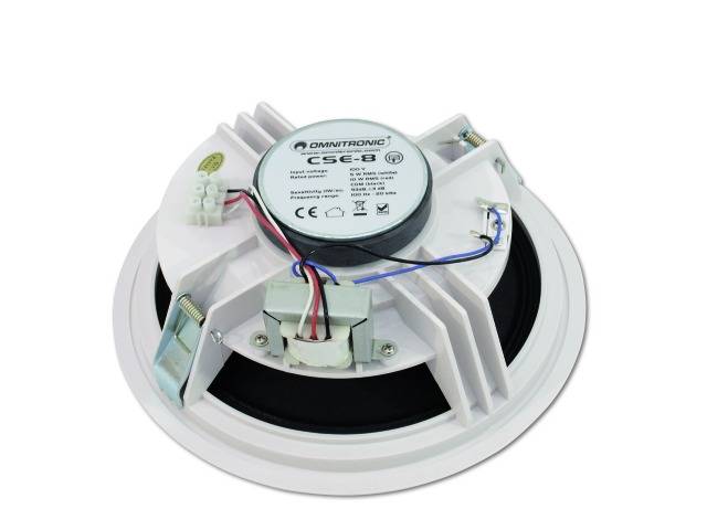 Omnitronic CSE-8 Einbaulautsprecher 10W 100V Weiß 1St.
