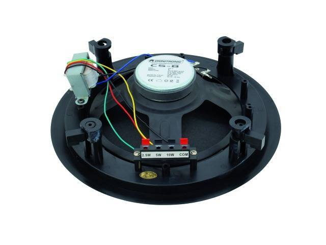 Omnitronic CS-8 Einbaulautsprecher 10W 100V Schwarz 1St.