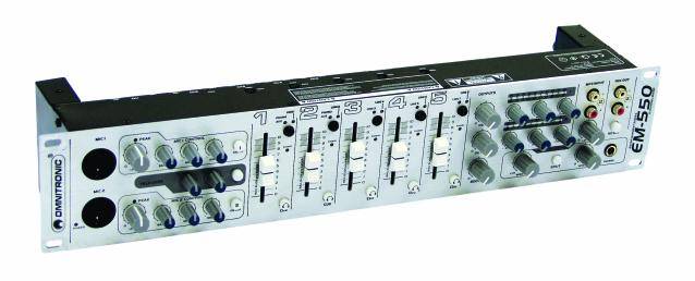 Omnitronic EM-550 DJ Mixer 19 Zoll Einbau