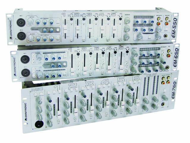 Omnitronic EM-550 DJ Mixer 19 Zoll Einbau