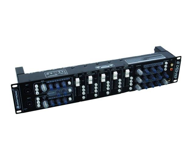 Omnitronic EM-650B 19 Zoll Mischpult Anzahl Kanäle:5