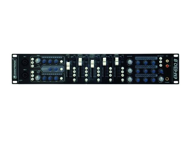 Omnitronic EM-650B 19 Zoll Mischpult Anzahl Kanäle:5