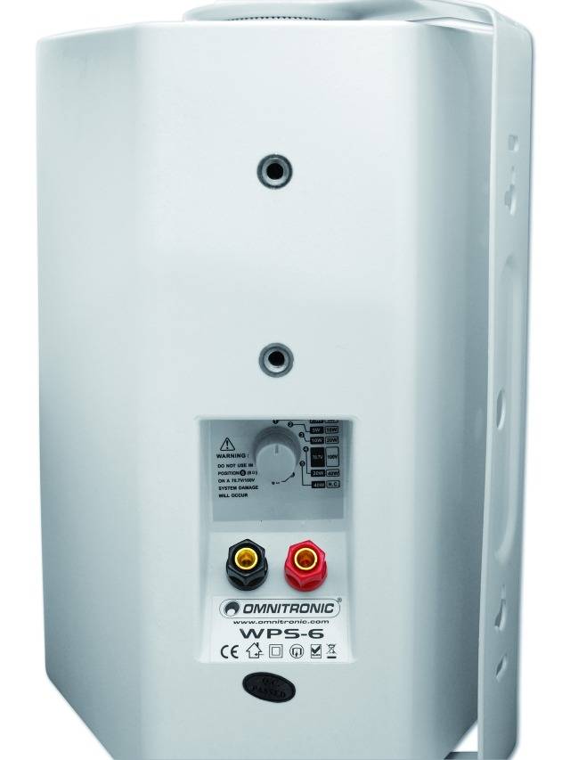 Omnitronic WPS-6W ELA-Wandlautsprecher 40W Weiß 1St.