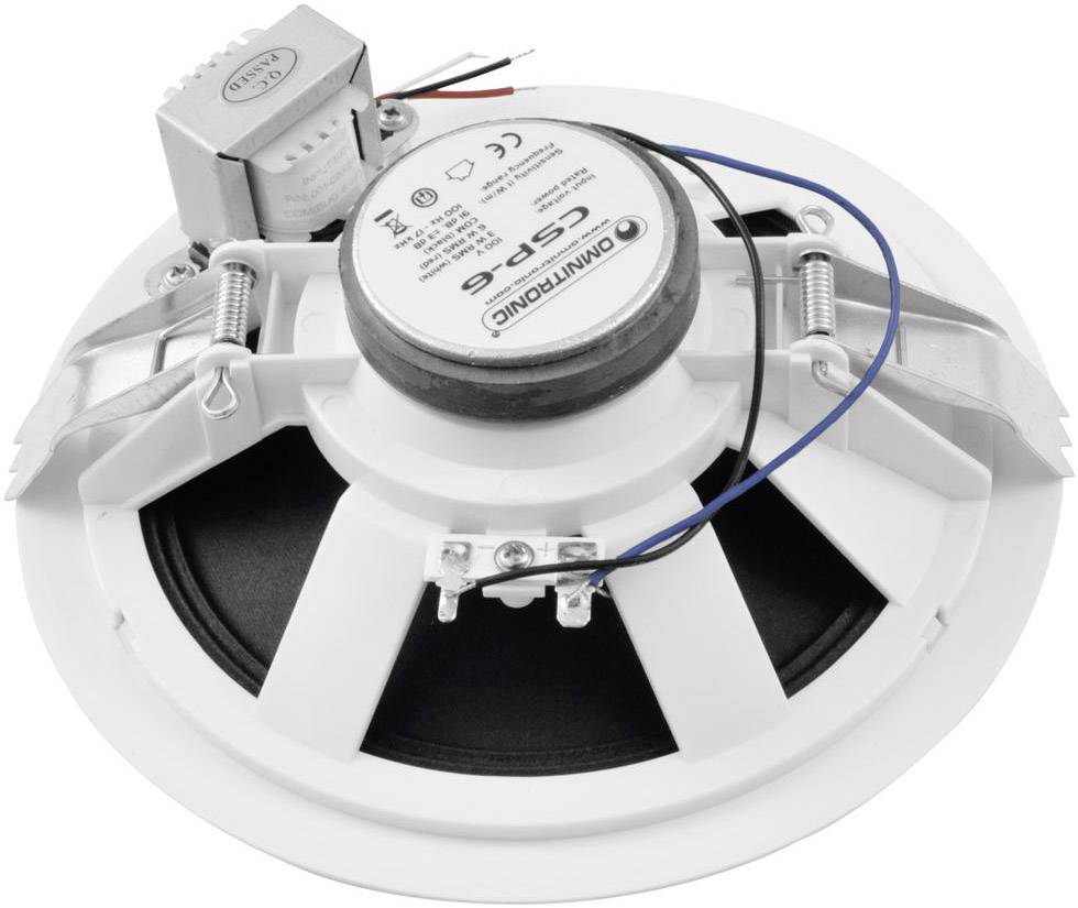Omnitronic CSP-6 Einbaulautsprecher 6 W 100 V Weiß 1 St.